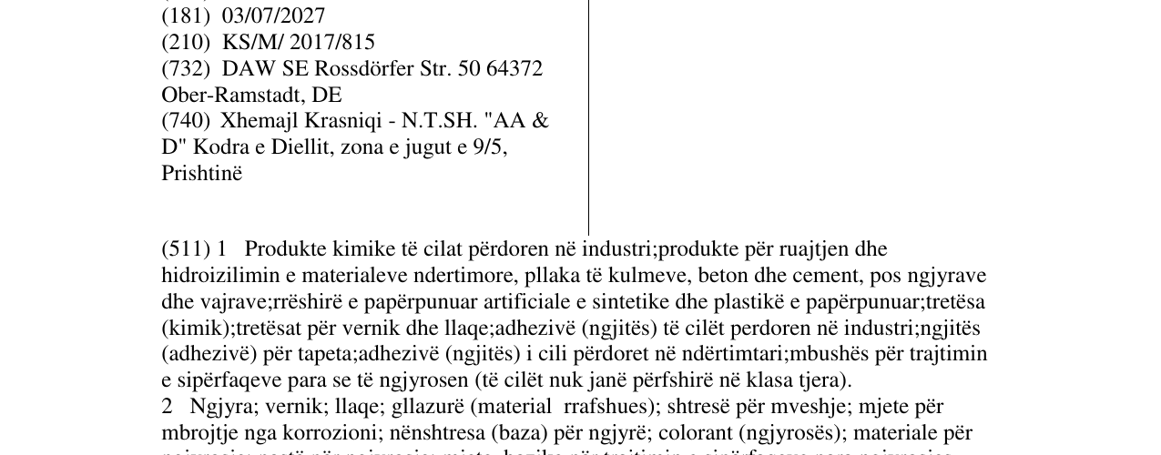 Zëri i markës ALPINA në buletin