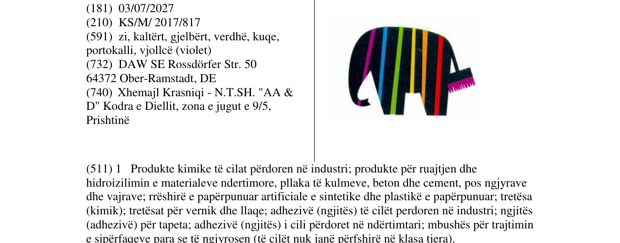 Zëri i markës Markë figurative në buletin