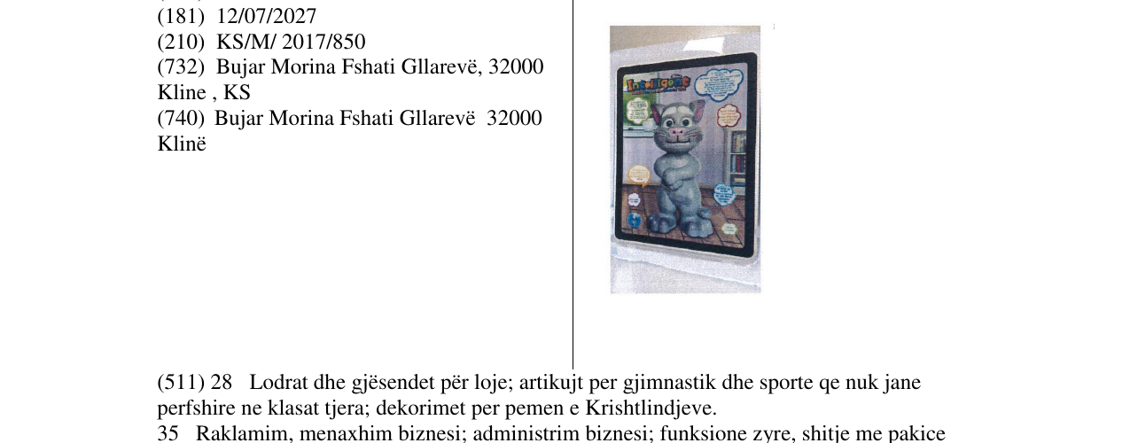 Zëri i markës Markë figurative në buletin