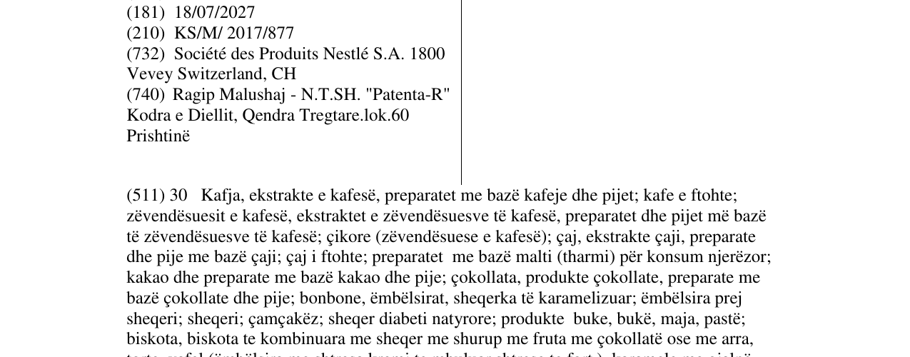 Zëri i markës NESTEA në buletin