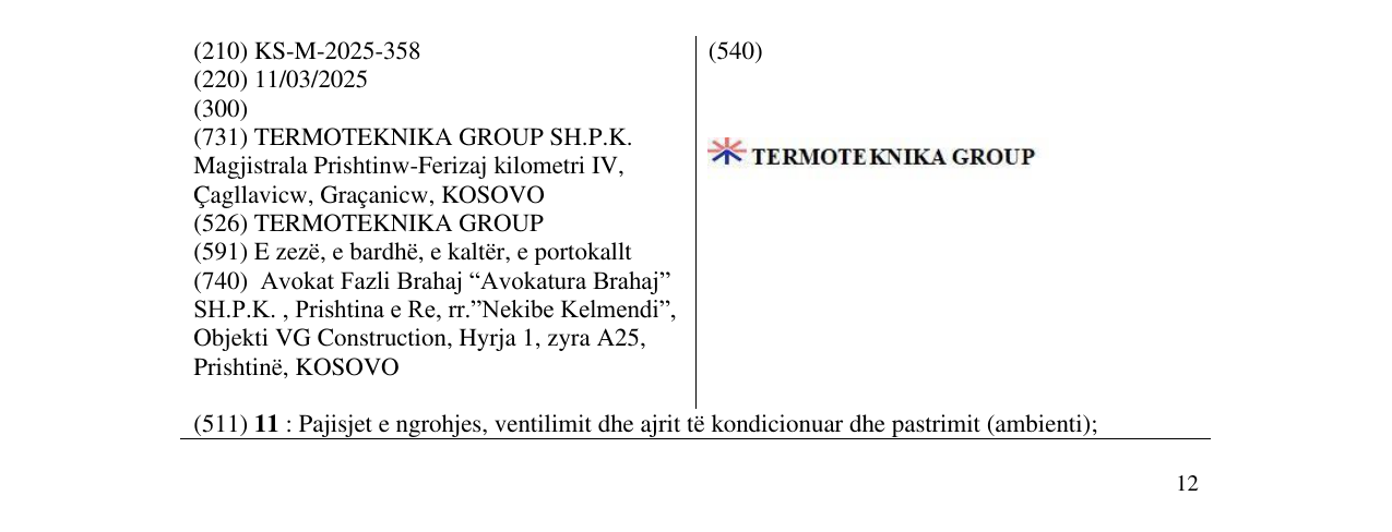 Zëri i markës TERMOTEKNIKA GROUP në buletin