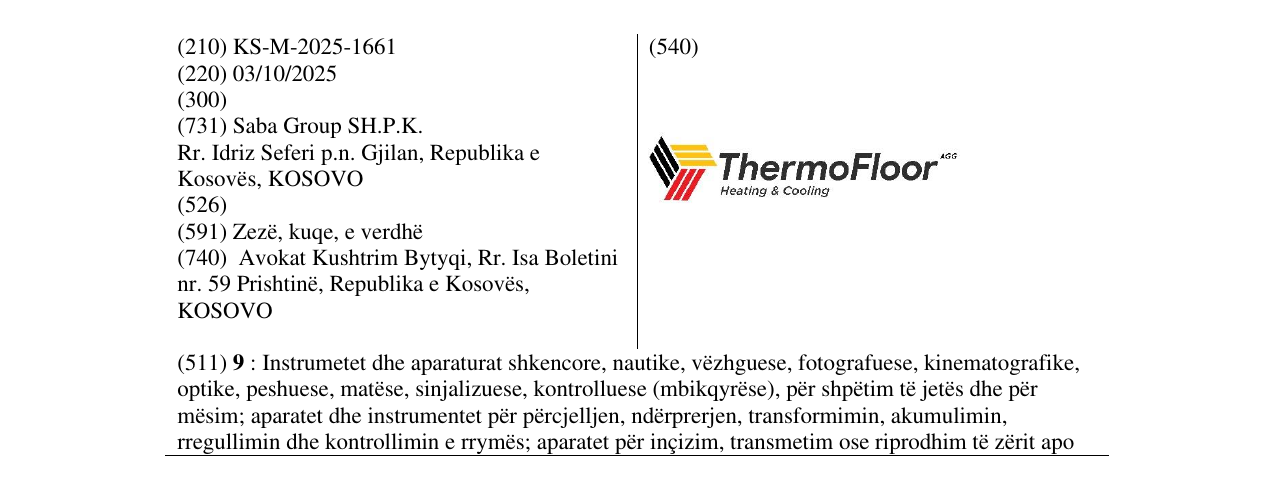 Zëri i markës ThermoFloor në buletin