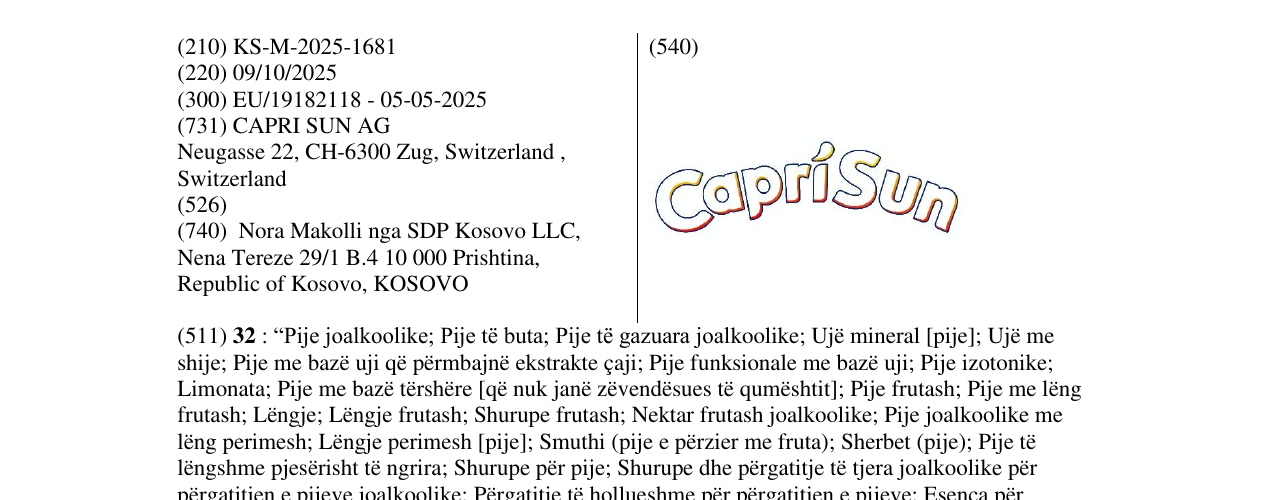 Zëri i markës Markë figurative në buletin