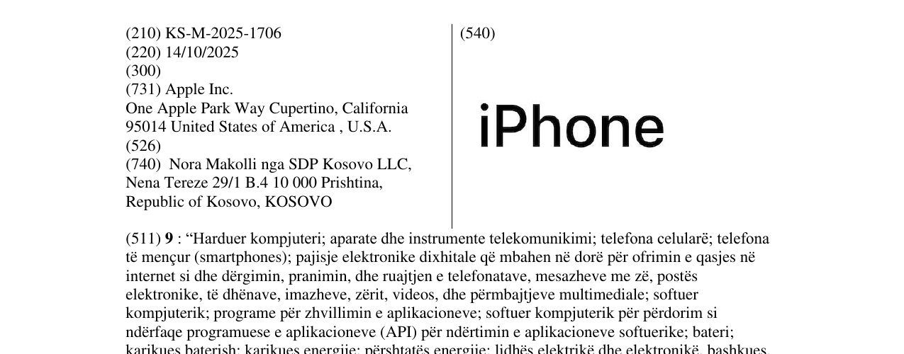 Zëri i markës iPhone në buletin