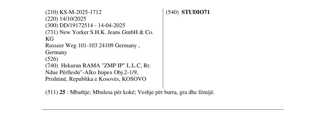 Zëri i markës STUDIO71 në buletin