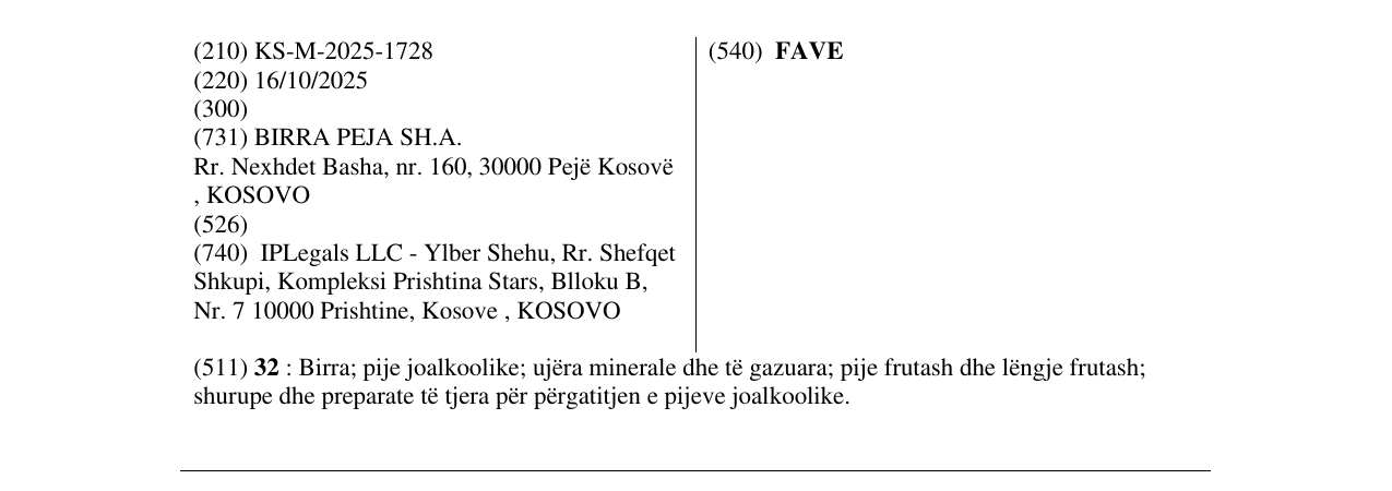 Zëri i markës FAVE në buletin