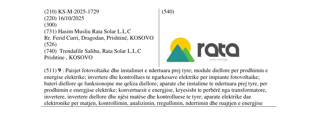 Zëri i markës rata në buletin