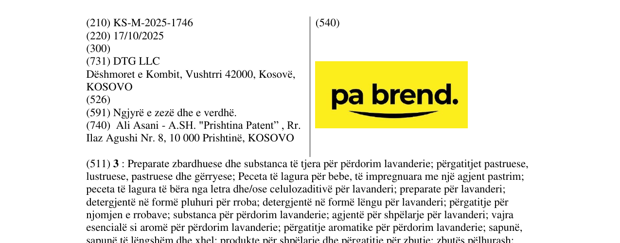 Zëri i markës pa brend. në buletin