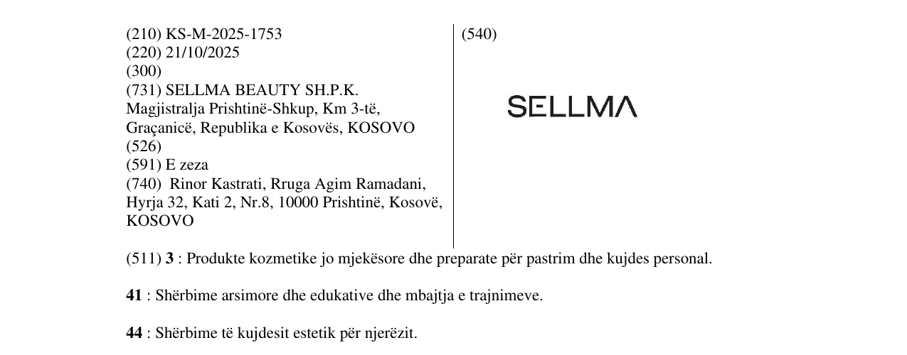 Zëri i markës SELLMA në buletin