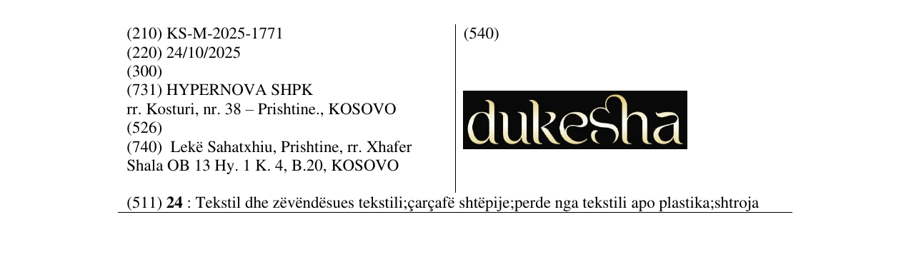 Zëri i markës dukesha në buletin