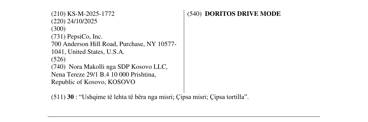 Zëri i markës DORITOS DRIVE MODE në buletin