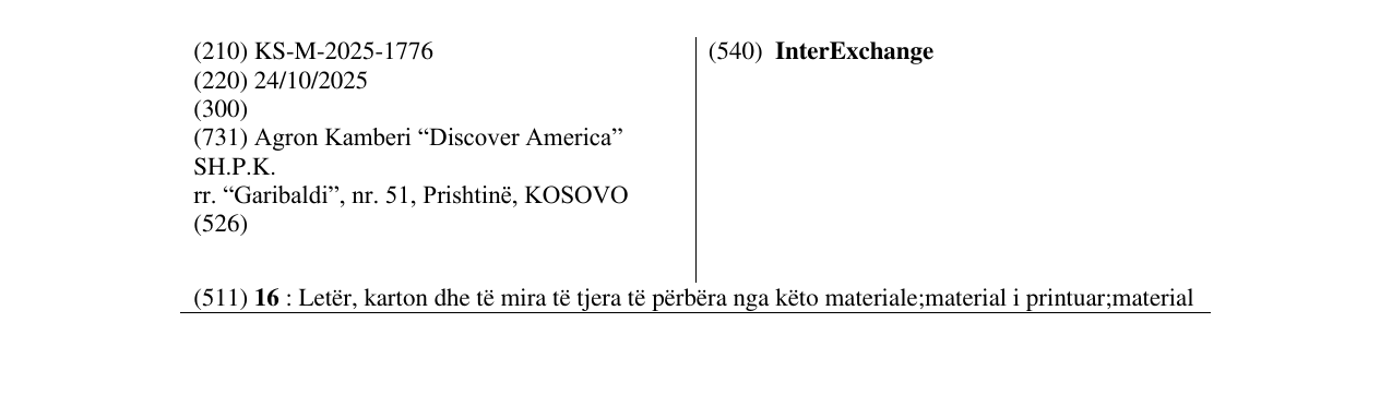 Zëri i markës InterExchange në buletin