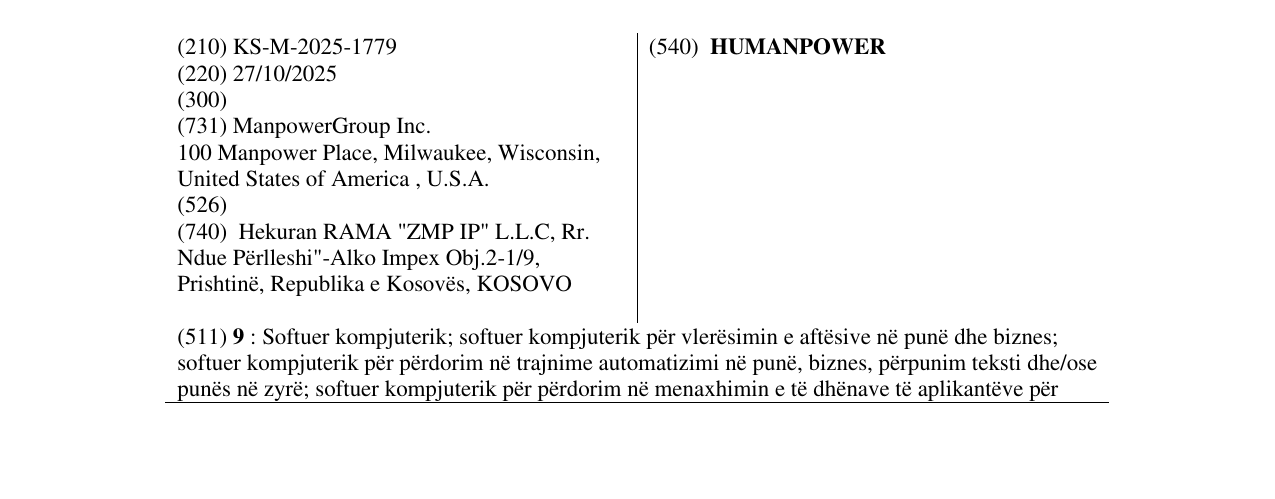 Zëri i markës HUMANPOWER në buletin