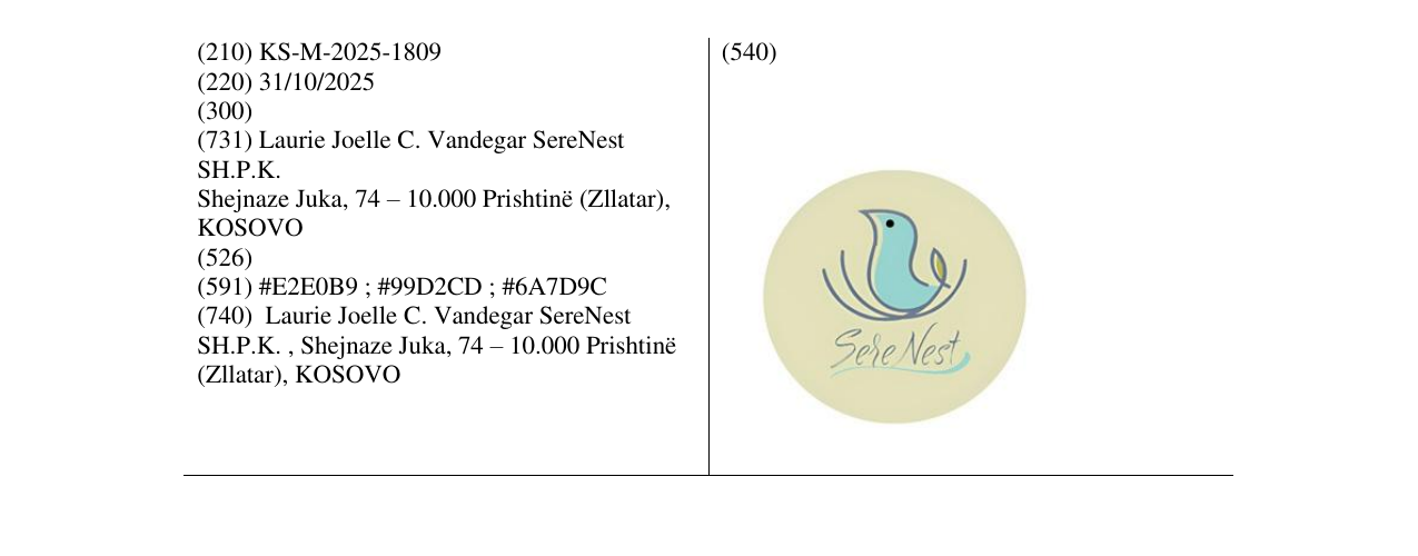 Zëri i markës SereNest në buletin