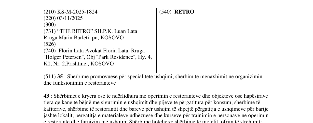Zëri i markës RETRO në buletin