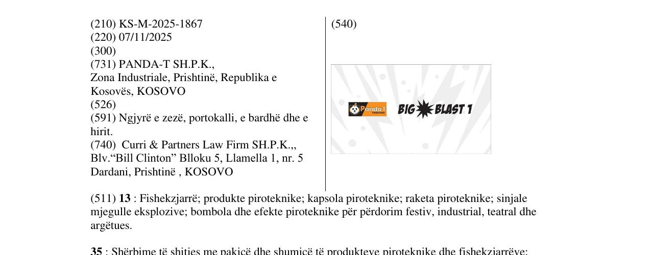 Zëri i markës BIG BLAST1 në buletin