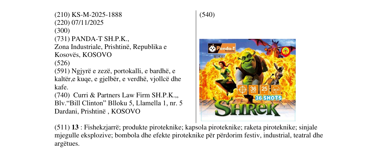 Zëri i markës SHREK në buletin