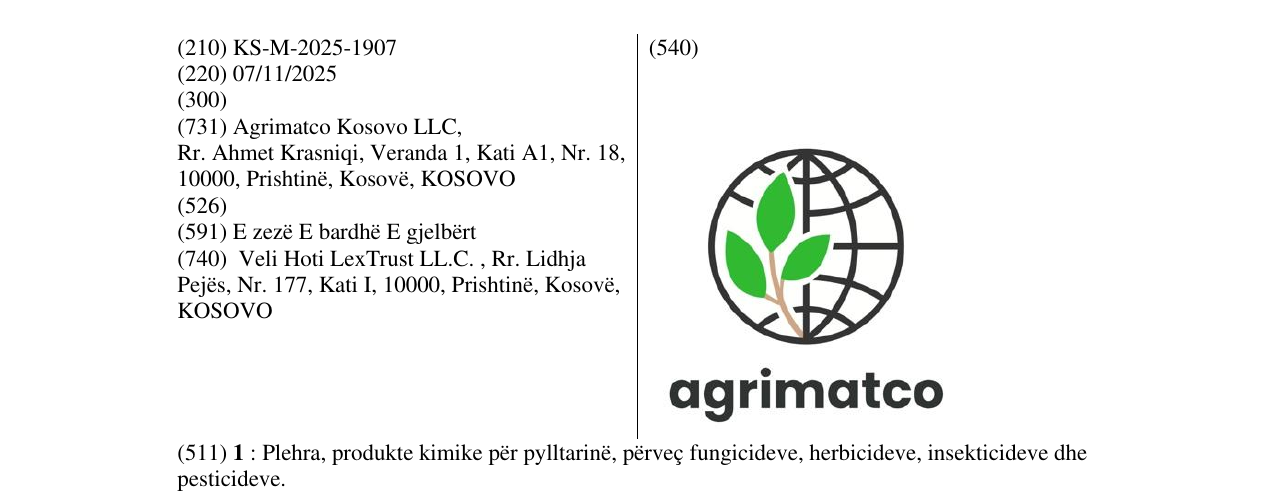 Zëri i markës agrimatco në buletin