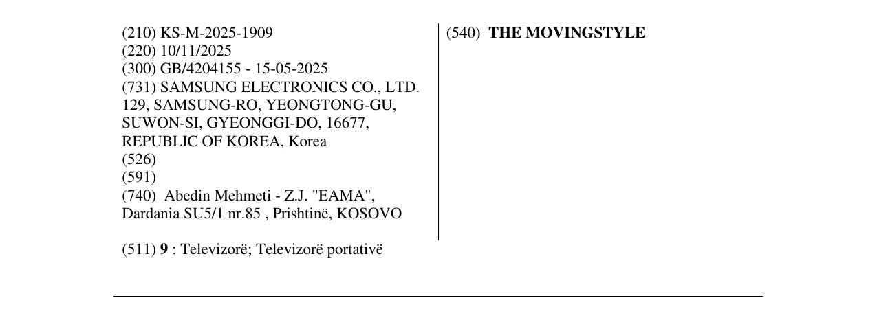 Zëri i markës THE MOVINGSTYLE në buletin