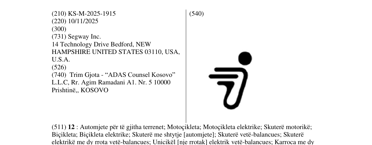 Zëri i markës Segway në buletin