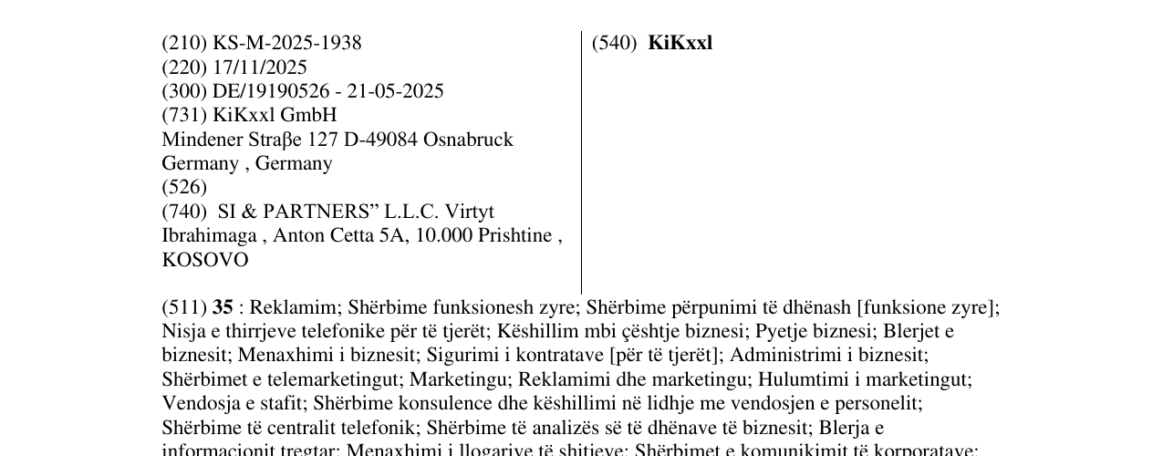 Zëri i markës KiKxxl në buletin