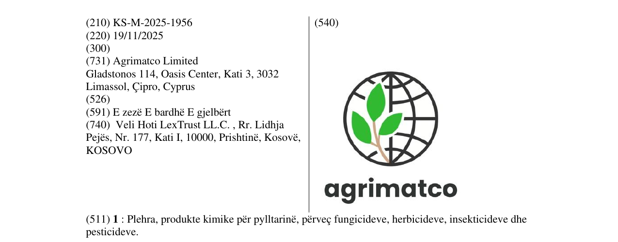 Zëri i markës agrimatco në buletin