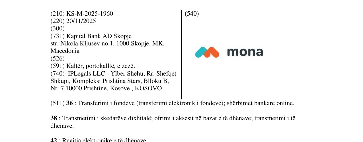 Zëri i markës mona në buletin