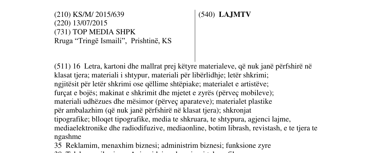 Zëri i markës LAJMTV në buletin