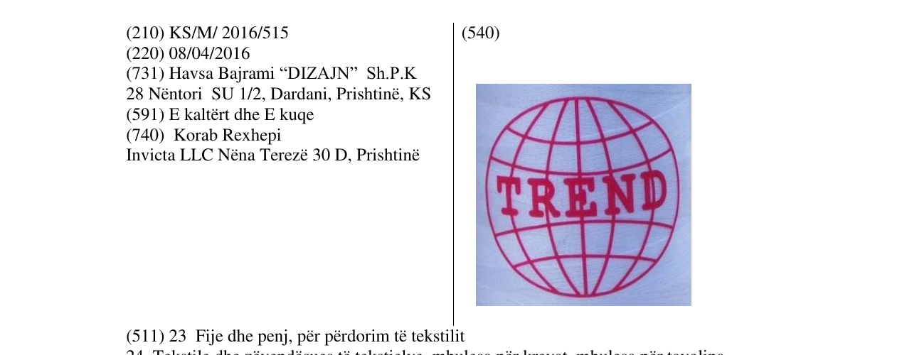 Zëri i markës TREND në buletin