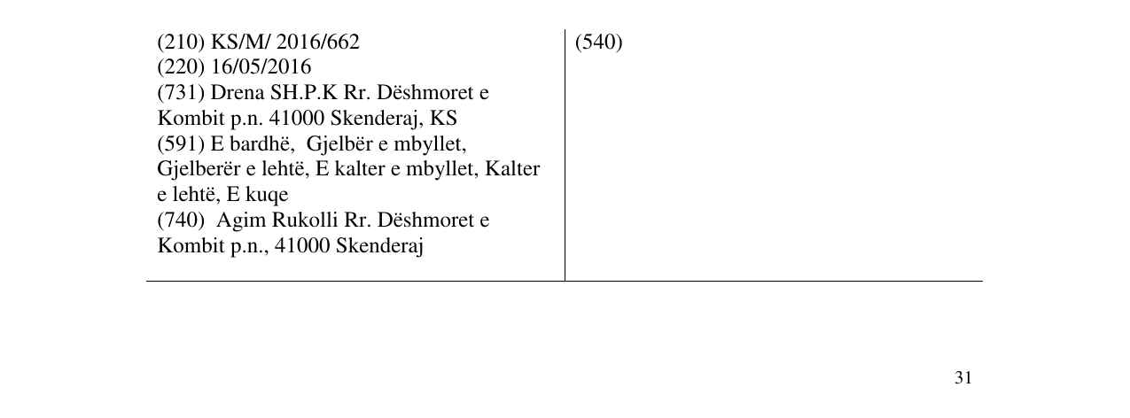 Zëri i markës drena jogurt në buletin