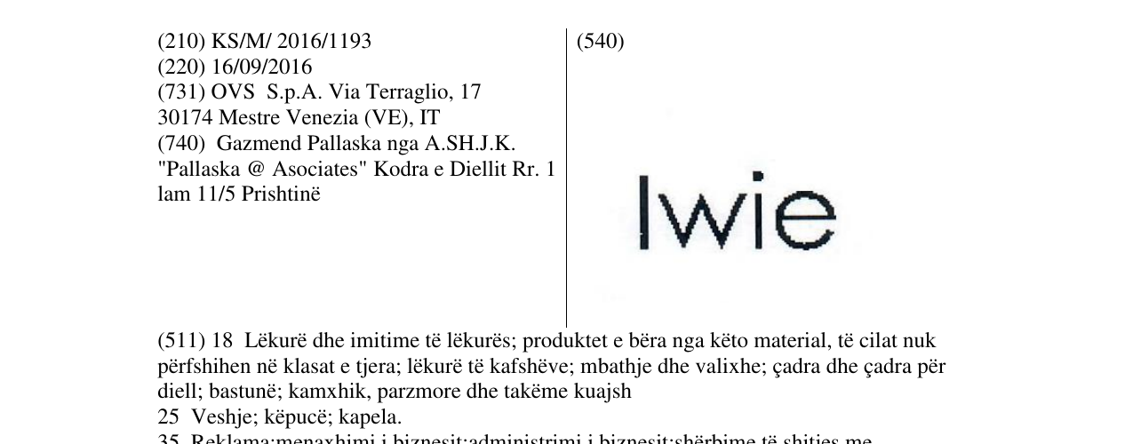 Zëri i markës IWie në buletin