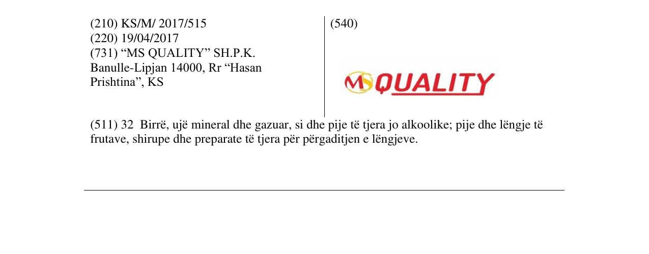 Zëri i markës QUALITY në buletin