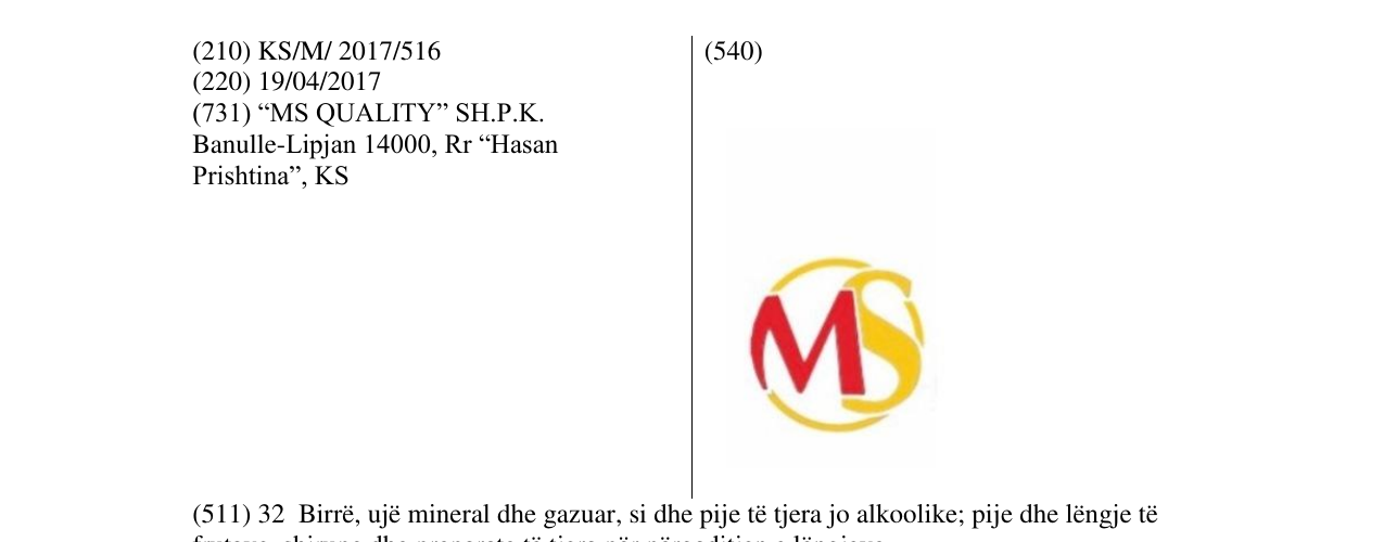 Zëri i markës Markë figurative në buletin