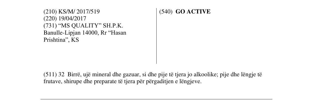 Zëri i markës GO ACTIVE në buletin