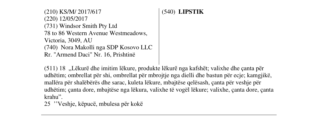 Zëri i markës LIPSTIK në buletin
