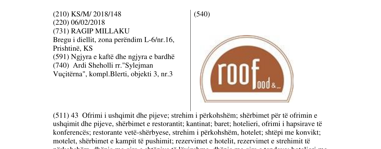 Zëri i markës roofood në buletin