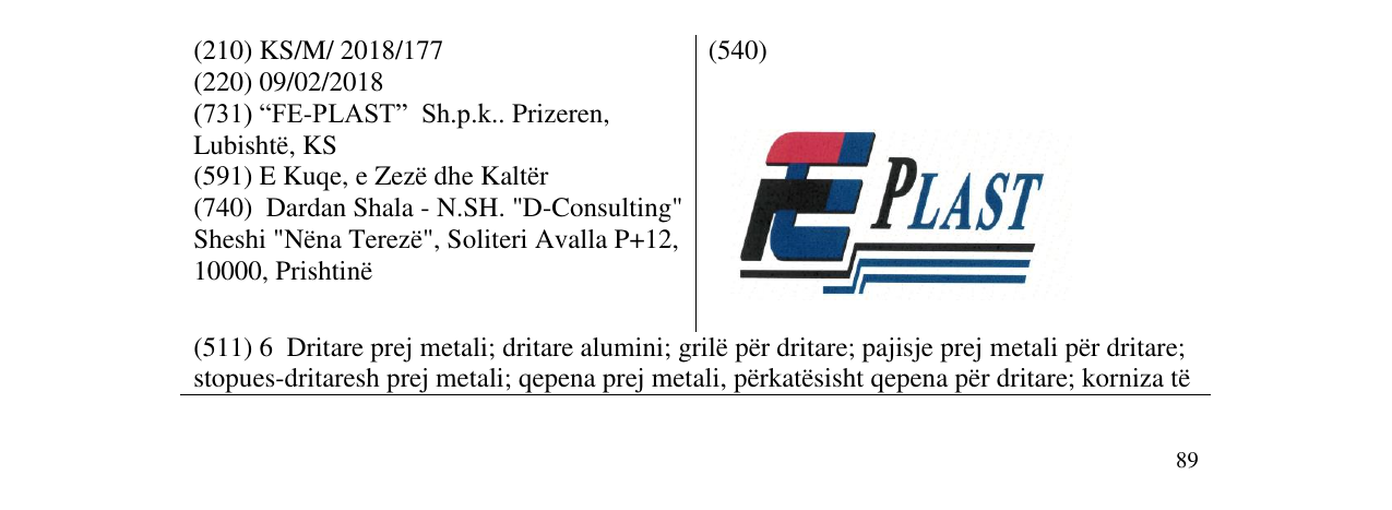 Zëri i markës PLAST në buletin