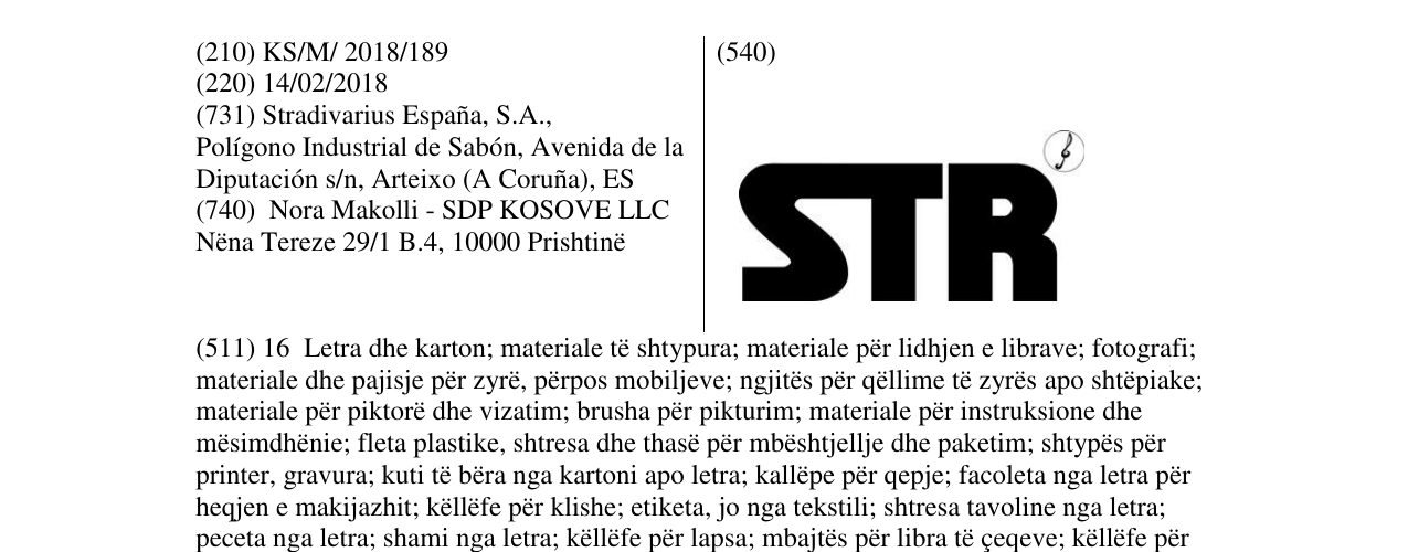 Zëri i markës STR në buletin