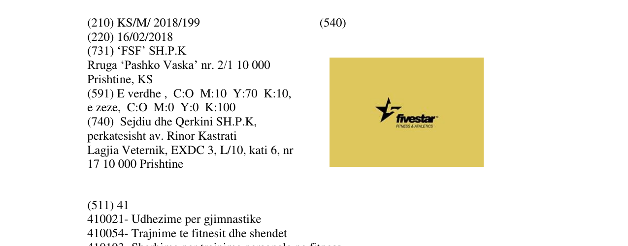 Zëri i markës fivestar në buletin