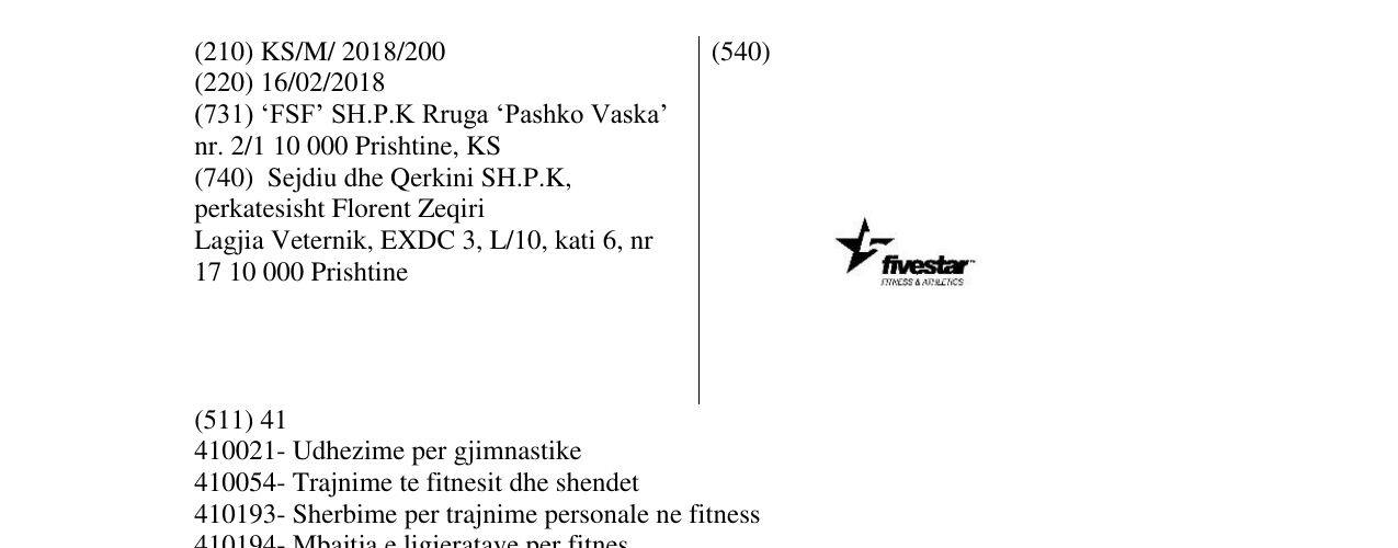 Zëri i markës fivestar në buletin