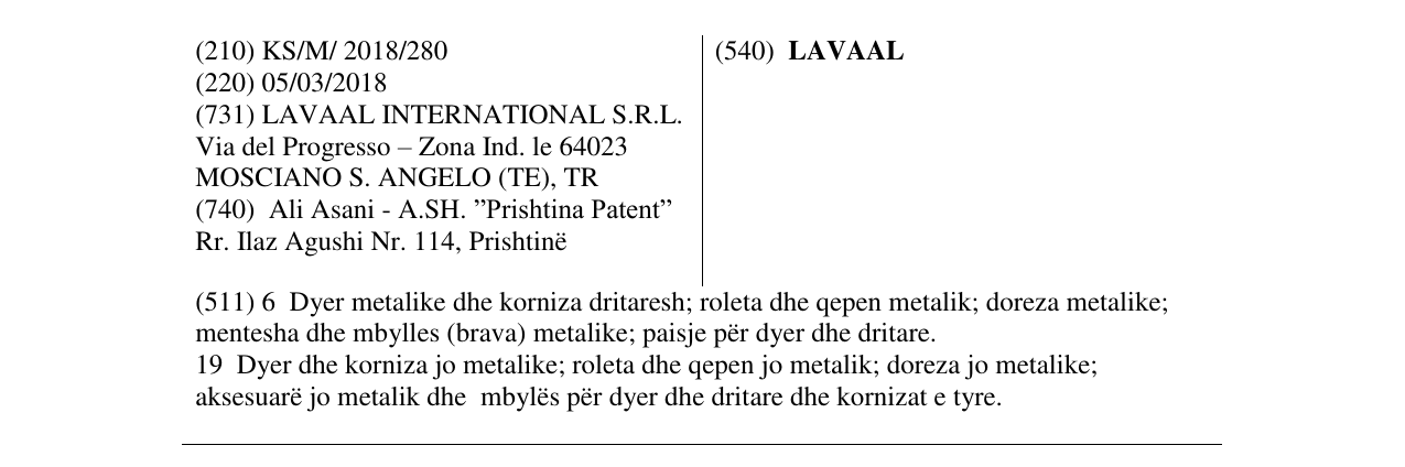 Zëri i markës LAVAAL në buletin