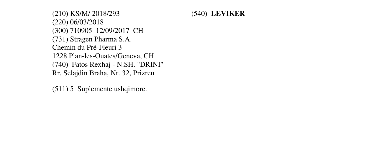 Zëri i markës LEVIKER në buletin