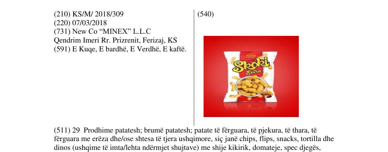 Zëri i markës Skoki Extra në buletin