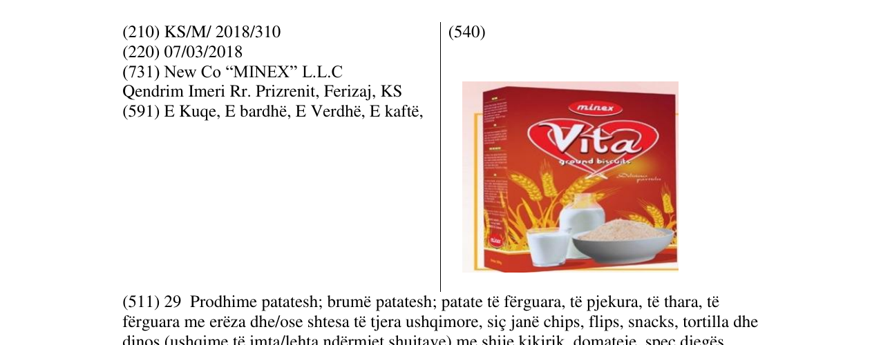 Zëri i markës Vita në buletin