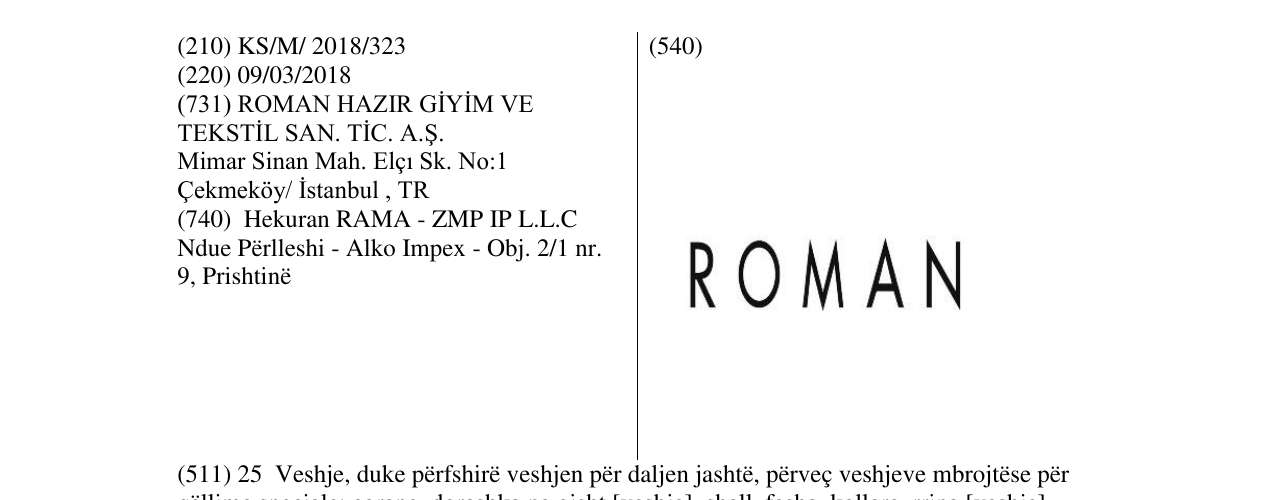 Zëri i markës ROMAN në buletin