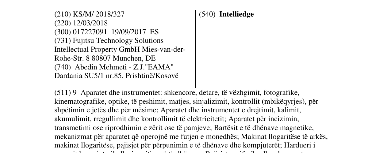 Zëri i markës Intelliedge në buletin