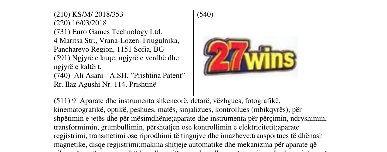 Zëri i markës 27wins në buletin