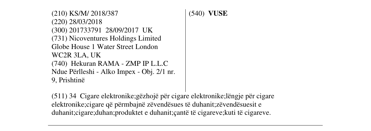 Zëri i markës VUSE në buletin