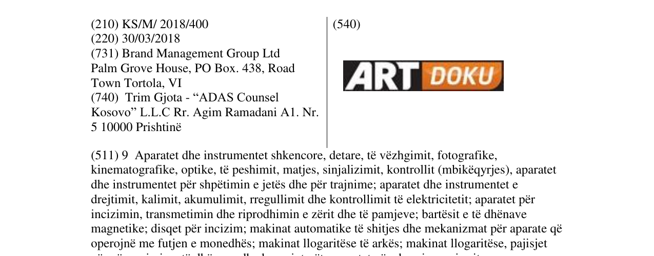 Zëri i markës ART DOKU në buletin