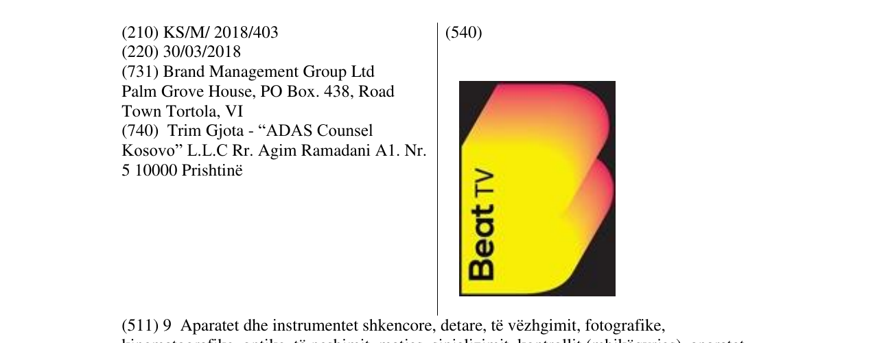 Zëri i markës Beat TV në buletin